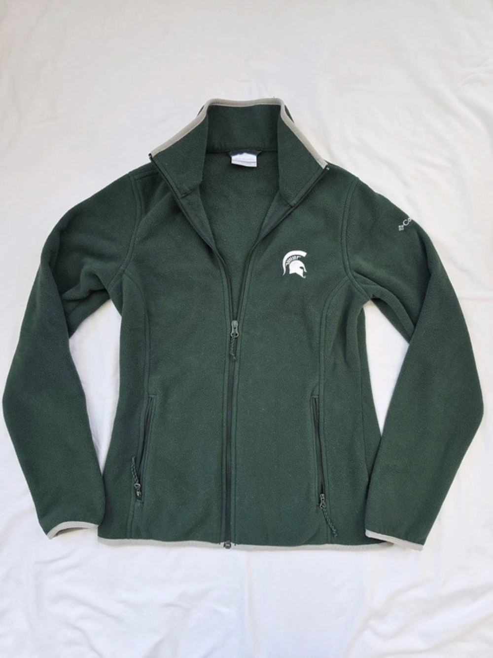 Columbia Michigan State Spartans Women’s Green Full Zip Fleece Jacket XS
